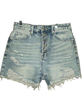 Windsor Denim Shorts Womens Size Large blue Jean high rise Mom Button-fly 3.25"